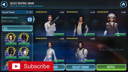 SWGOH Han Solo(s) and Princess Leia(s) vs Galactic War