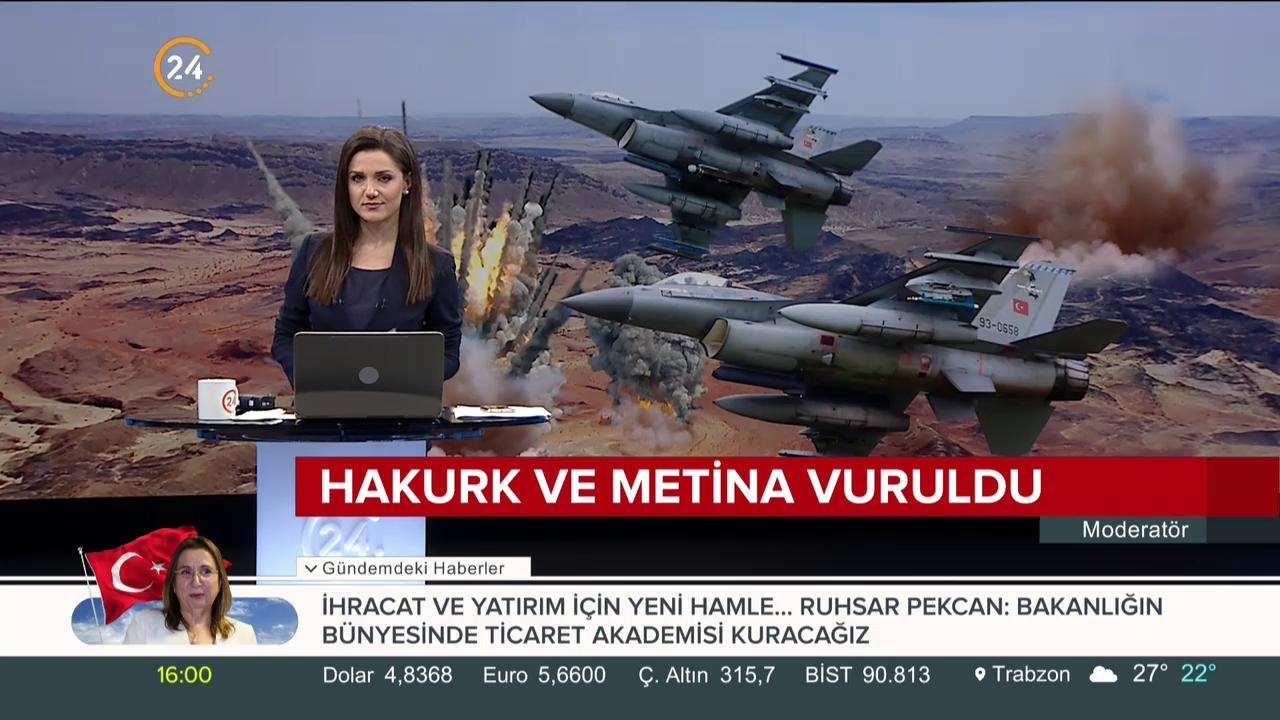 Hakurt ve Metina vuruldu