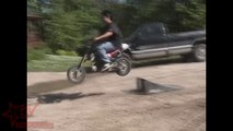 INSANE Mini Dirt Bike ACCIDENT Kid Jumps Ramp Faceplant Into Pavement FAIL Pit Bike CRASH Video