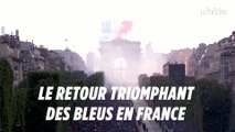 Des Champs-Elysées à l'Elysée, revivez le retour triomphant des Bleus à Paris