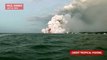 Passenger Captures Moment 'Lava Bomb' Strikes Boat in Hawaii
