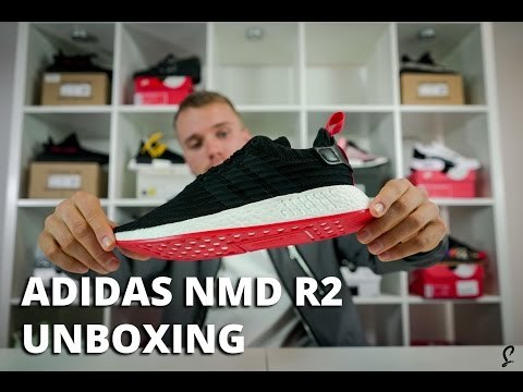 adidas NMD R2 Black Red EARLY Unboxing & Review | Sizing