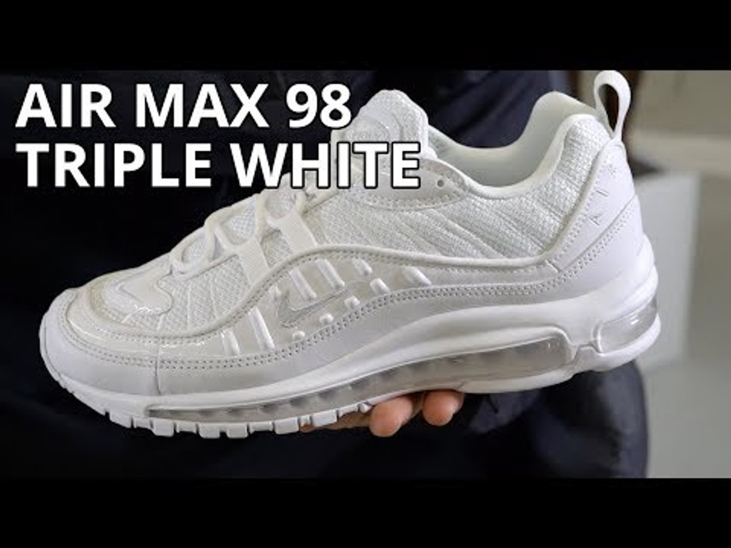 Nike Air Max 98 Triple White Review / Unboxing / On Feet Look - video  Dailymotion
