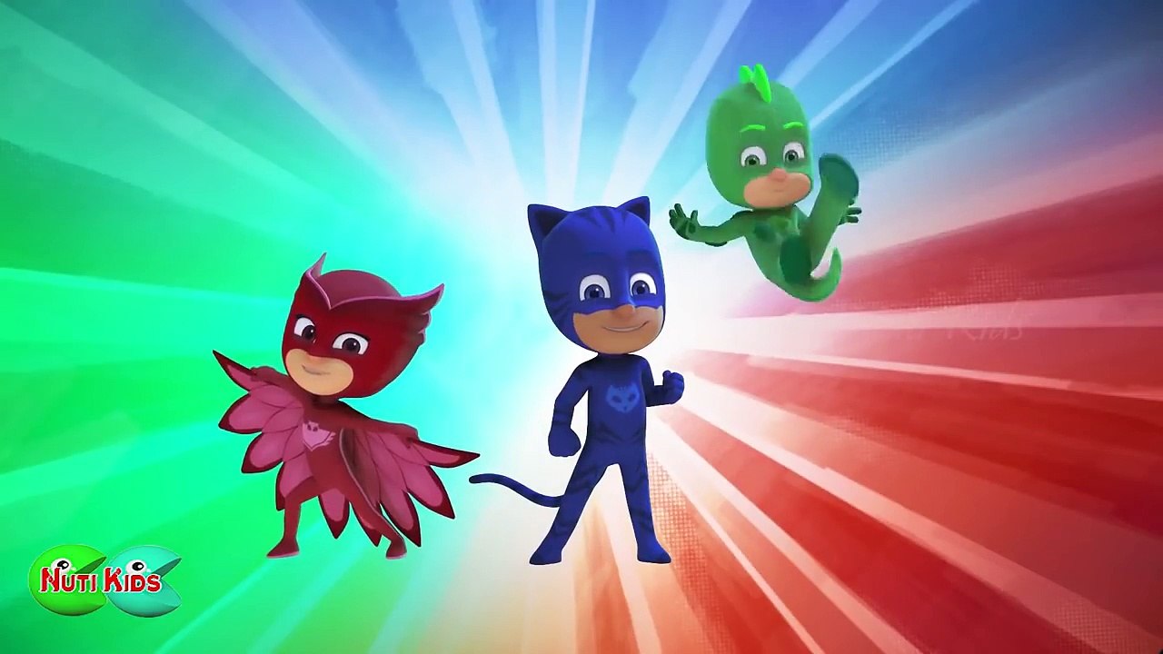 Learn Colors PJ Masks #82 Funny Dance Catboy Owlette Gekko Coloring - Edu Kids Song Nursery Rhymes