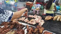 Cambodian Street Food,Grilling Fish, Chicken, Pork,Tour In Phnom Penh City