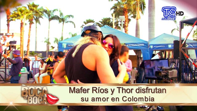 Mafer Ríos y Thor disfrutan su amor en Colombia