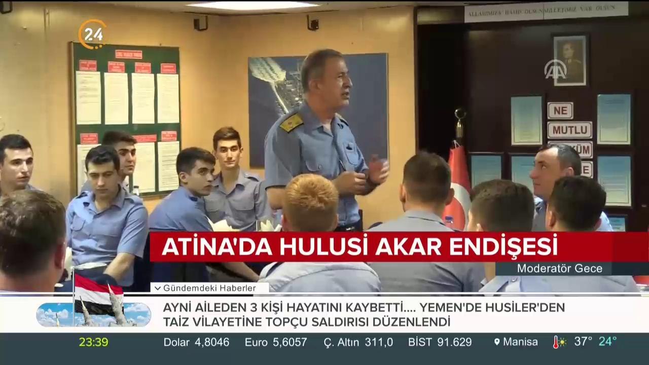 Atina'da Hulusi Akar endişesi