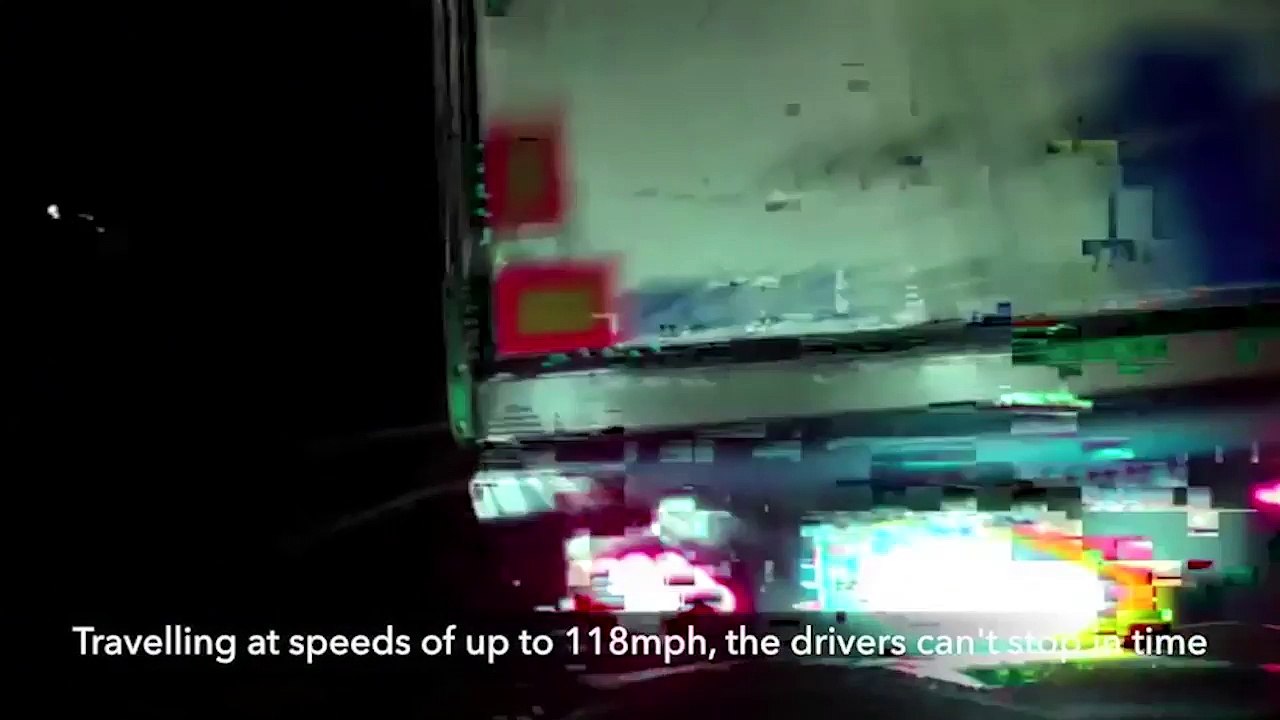 Terrifying dash-cam footage shows boy racer and speeding gir
