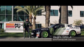 Vaughn Gittin Jr. Mustang Burnout & Chase of RC Drift Car