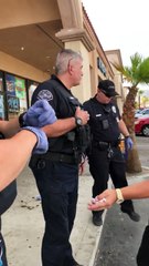 Police Offer and Man Engage in Altercation