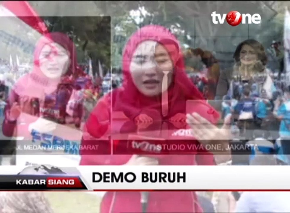 Demo Ribuan Buruh Tuntut Kenaikan Upah Minimum...