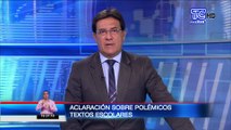 Aclaración sobre polémicos textos escolares