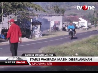 Aktivitas Gunung Barujari Menurun, Status Masih Waspada