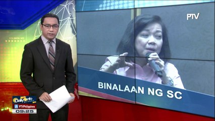 Ex-CJ Sereno, kinastigo ng SC