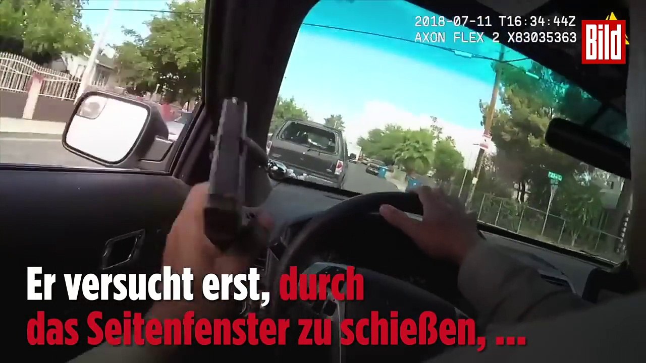 Polizist gibt bei Verfolgungsjagd 31 Schüsse auf Flucht-Auto ab