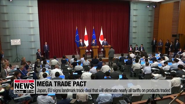 Japan, EU signs trade pact that will eliminate nearly all tariffs on traded goods