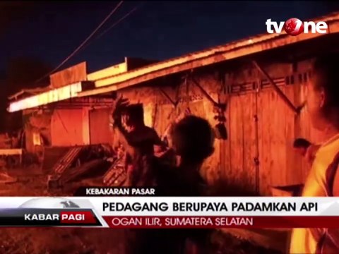 Kebakaran Pasar di Ogan Ilir Hanguskan Ratusan Kios