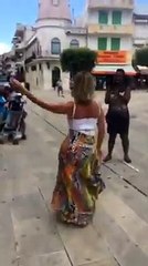 Une blanche en vacances en Guadeloupe.