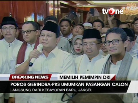Anies Baswedan-Sandiaga Uno Resmi Maju di Pilgub DKI