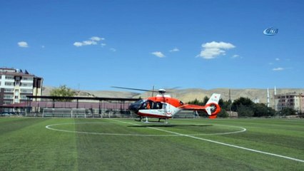 Ambulans helikopter kalp krizi vakası için havalandı