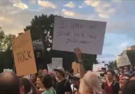 Protesters Rally in Front of White House Following Trump, Putin Meeting