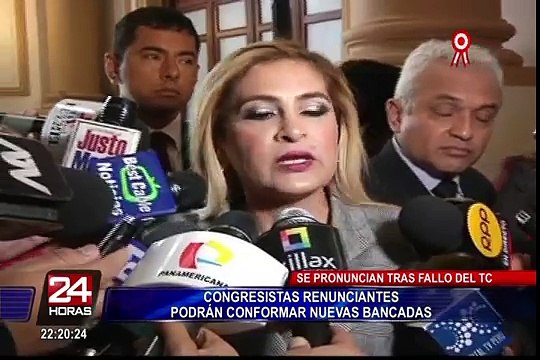 Congresistas se pronuncian tras fallo del TC sobre conformación de nuevas bancadas