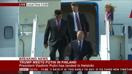 Russian President Vladimir Putin arrives in Helsinki  - BBC News
