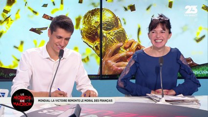 Le monde de Macron: La victoire des Bleus au Mondial remonte le moral des Français - 18/07