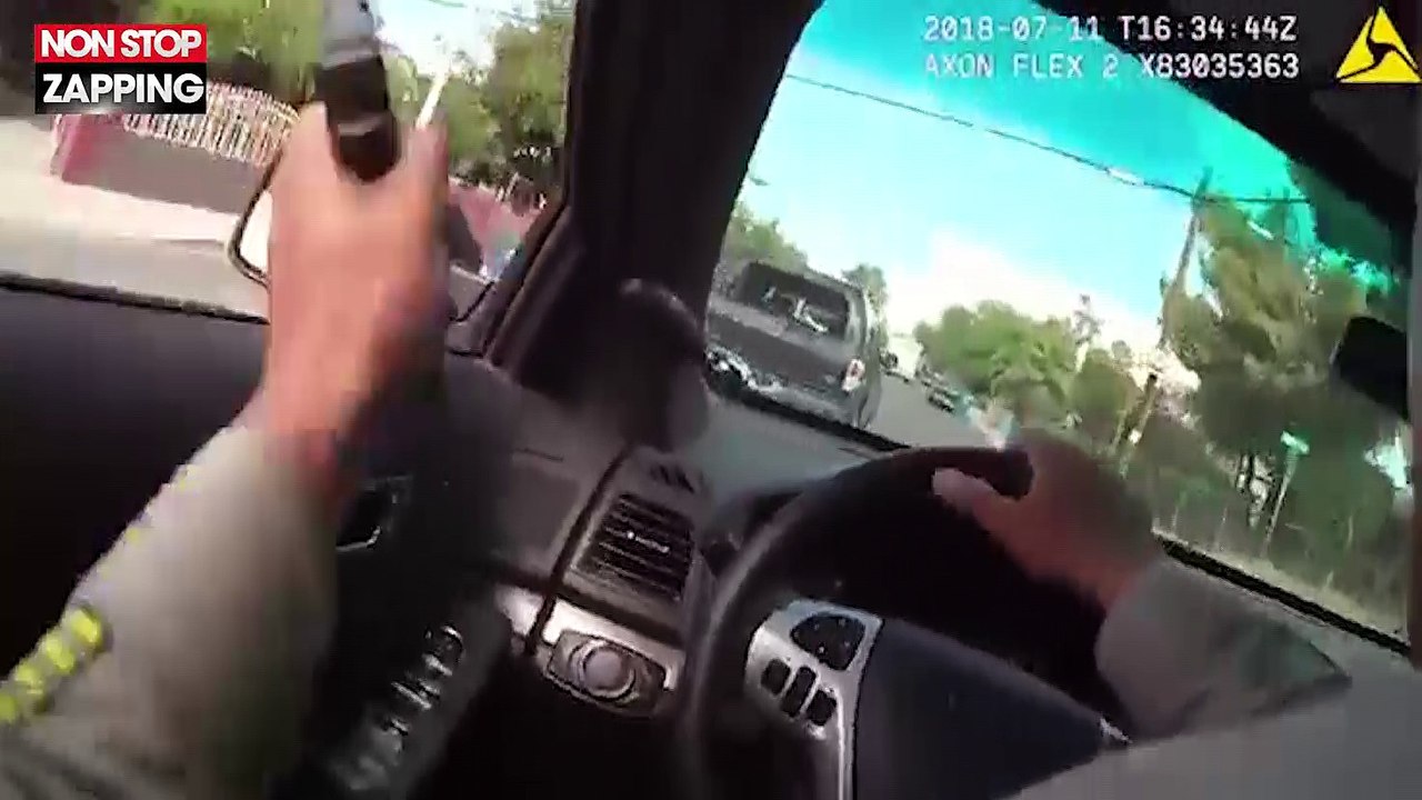 Las Vegas : Un policier tire sur des fuyards à travers son pare-brise (vidéo)