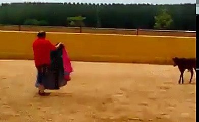 Bağa ile oynamaya çalışan adam