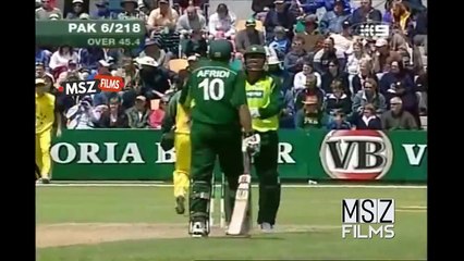Shahid Afridi 6 6 6 6 vs Brett Lee and Glenn McGrath - THE KING OF SIXES