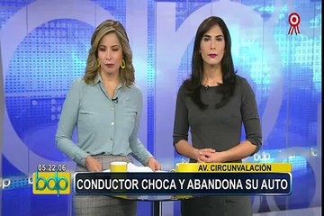 Taxista choca su auto y se da a la fuga en Av. Circunvalación