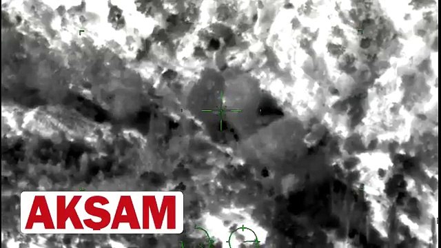 TSK hava harek�tıyla bölücü terör örgütüne ait bir mühimmat deposunu yerle bir etti