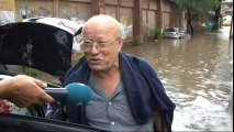 Anadoluhisarı'nda Yağış Sonrası Sel...Araçlar Su Birikintisinde Mahsur Kaldı
