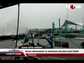 Taifun Super Meranti Berkecepatan 216 Km/jam Terjang Taiwan