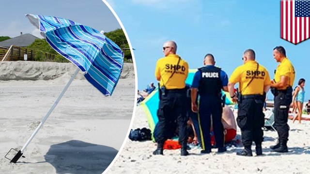 British tourist impaled by umbrella on Jersey beach