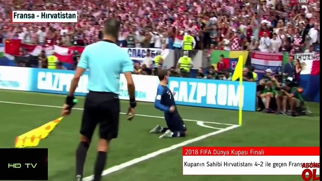 Fransa 4-2 Hırvatistan 2018 Dünya Kupası Finali Özeti İzle