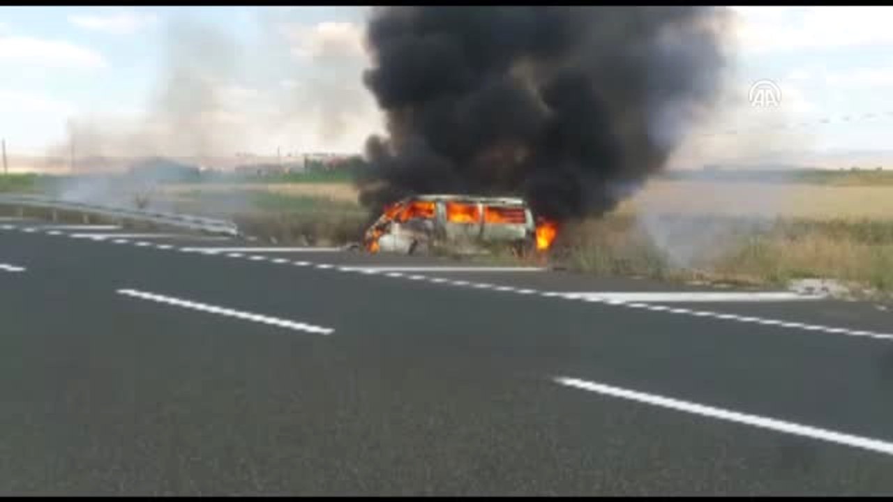 Kayseri'de Araç Yangını