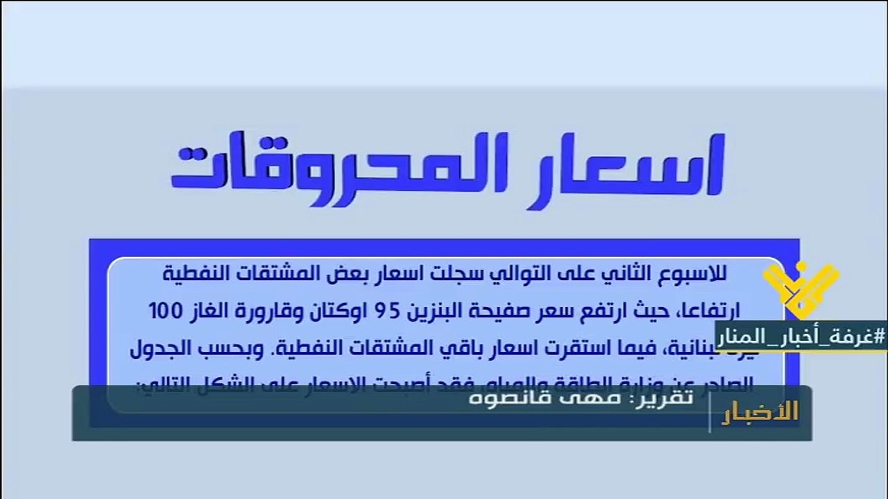 أسعار المحروقات لهذا الاسبوع في التقرير التالي ...
