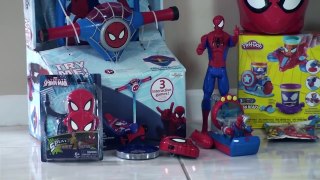 BIG SPIDERMAN PRESENT 1 SPIDERMAN SURPRISE TOYS and video for kids + toys