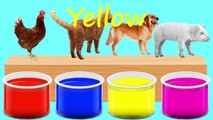 Farm Animals Bathing Colors Fun - Colors for Children to Learn with Farm Animals