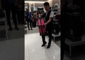 Luggage Salesman Stuns Shoppers With Incredible Demonstration That Ends in Splits
