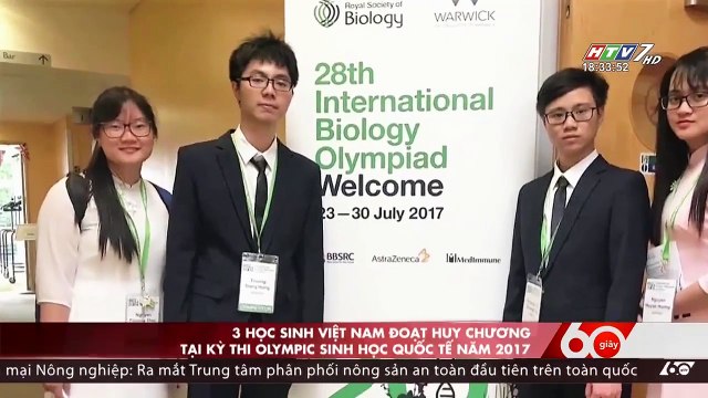60 Giây - VN Giành Huy Chương Tại Olympic Sinh Học Quốc Tế 2017