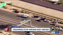 Wrong-way driver stopped on Loop 202 Santan Wednesday