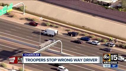 Wrong-way driver stopped on Loop 202 Santan Wednesday