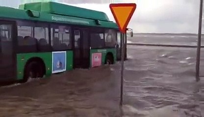 Un bus amphibie, ce fou roule dans 1m d'eau