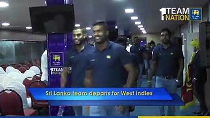 Sri Lanka Test squad led by Dinesh Chandimal left the island this evening for West Indies to take part in the 3-match Test series.