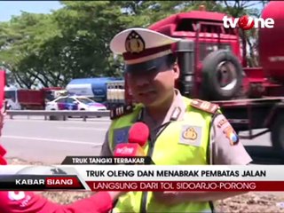 Sulitnya Evakuasi Truk dan Mobil Terbakar di Tol Sidoarjo