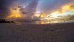 Time lapse Beach sunset captures stunning lightning storm