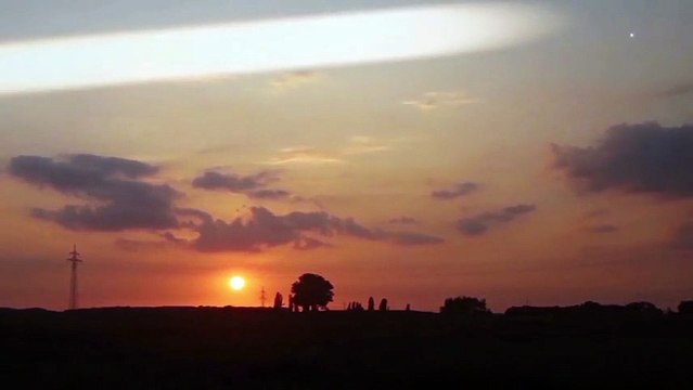 UFO Appears During A Stunning Sunset Time Lapse Video